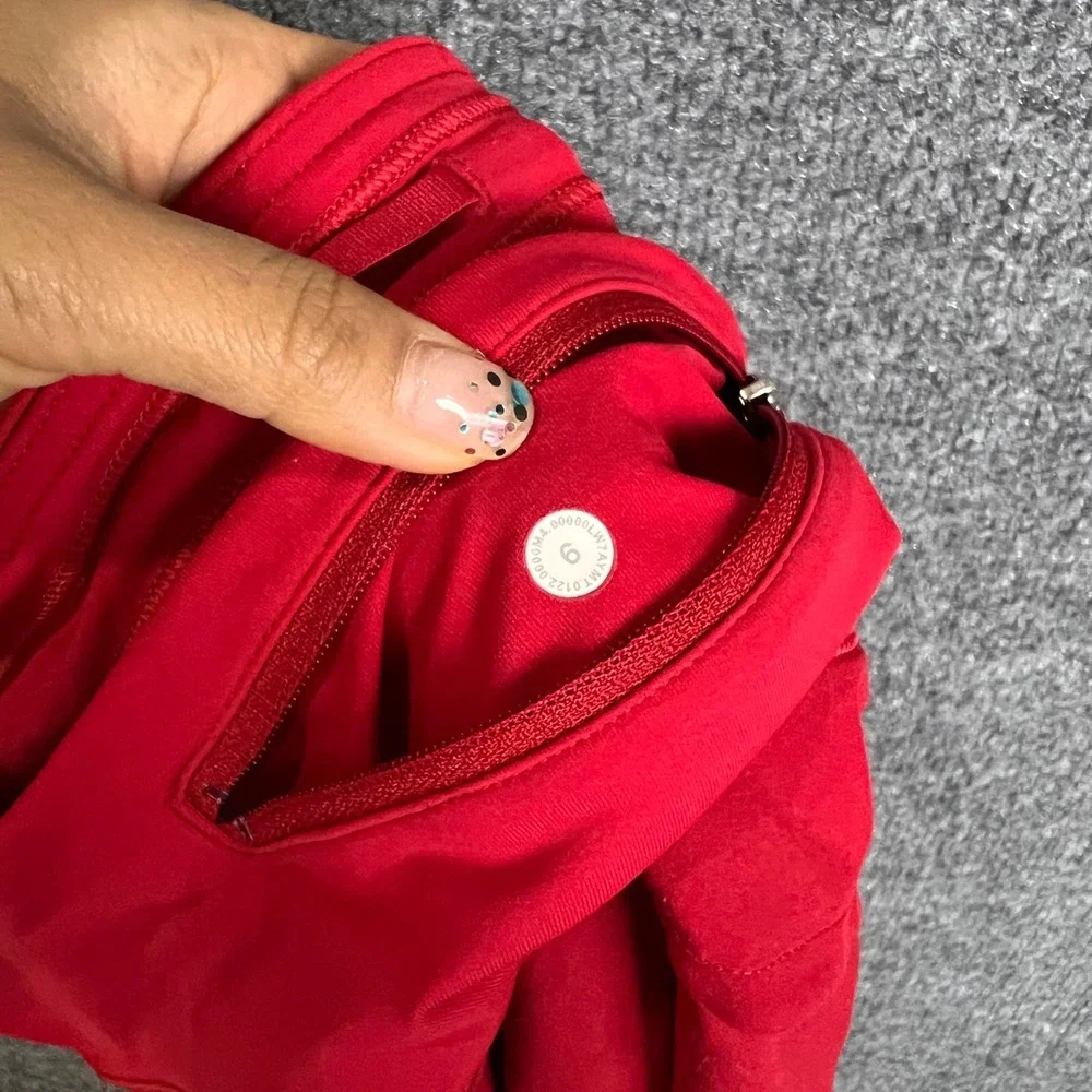 Lululemon Speed Up Shorts Womens 6 Red Excellent Running Athletic